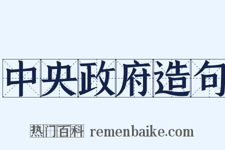 中央政府造句是什么意思的图片